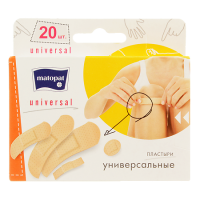 ПЛАСТЫРЬ МАТОПАТ бакт НАБОР №20 Universal #