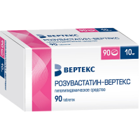 РОЗУВАСТАТИН-ВЕРТЕКС таб 10мг N90