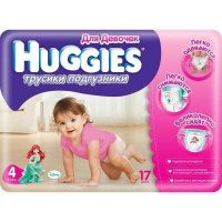 ХАГГИС трусики Девочки 4 (9-14кг) №17