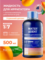 ВАТЕРДЕНТ WATERDENT Жидкость для ирригатора+ополаскиватель Ежедневный уход Утренний Детокс 500мл