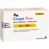 СИГДУО ЛОНГ таб 10мг+1000мг №30