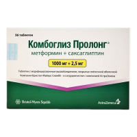 КОМБОГЛИЗ ПРОЛОНГ 1000 МГ + 2,5 МГ N56 ТАБЛ МОДИФ ВЫСВОБ П/ПЛЕН/ОБОЛОЧ