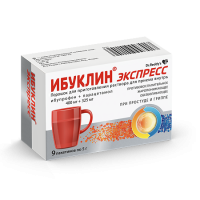 ИБУКЛИН ЭКСПРЕСС 400 МГ + 325 МГ N9 ПАКЕТ 5,0 ПОР Д/Р-РА Д/ПРИЕМА ВНУТРЬ