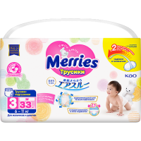 МЕРРИС трусики 6-11кг/M N33
