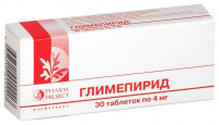 ГЛИМЕПИРИД таб 4мг №30  Фармпроект
