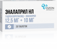 ЭНАЛАПРИЛ НЛ таб 10мг/12,5 N20  ОЗОН