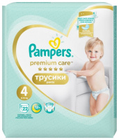 ПАМПЕРС ПРЕМИУМ КЕЙР ПАНТС (трусики) 4 Макси (9-14кг) №22