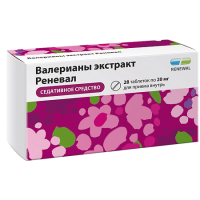 ВАЛЕРИАНЫ ЭКСТРАКТ РЕНЕВАЛ таб п о 20мг №28