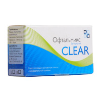 ЛИНЗЫ ОФТАЛЬМИКС БАТТЕРФЛЯЙ CLEAR BLUE TINT 8,6/14,2 /-3,75/ N4 окрашенные контактные линзы плановой замены
