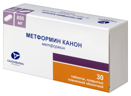 МЕТФОРМИН-КАНОН таб 850мг N30
