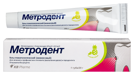МЕТРОДЕНТ гель (ананас) 20г