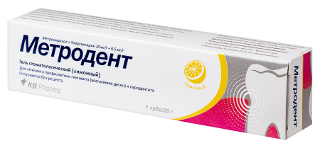 МЕТРОДЕНТ гель (лимон) 20г