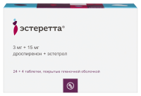 ЭСТЕРЕТТА таб. п/п/о 3мг+15мг №28