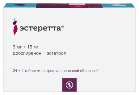 ЭСТЕРЕТТА таб. п/п/о 3мг+15мг №28