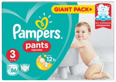 ПАМПЕРС ПАНТС 3 Миди (6-11кг) N86