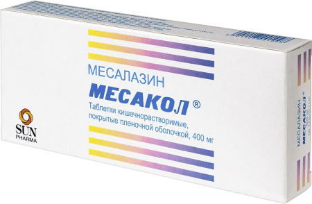 МЕСАКОЛ 400 МГ N50 ТАБЛ КИШЕЧНОРАСТВОР П/ПЛЕН/ОБОЛОЧ