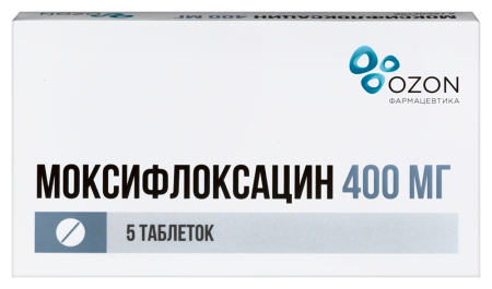 МОКСИФЛОКСАЦИН 400 МГ N5 ТАБЛ П/ПЛЕН/ОБОЛОЧ /ОЗОН