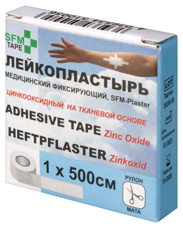 ПЛАСТЫРЬ SFM катушка 1х500см (ткан)