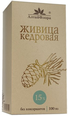 АЛТАЙФЛОРА ЖИВИЦА КЕДРОВАЯ 15% 100МЛ ФЛАК