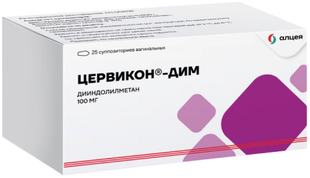 ЦЕРВИКОН-ДИМ супп ваг 100мг №25