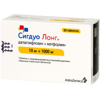 СИГДУО ЛОНГ таб 10мг+1000мг №30
