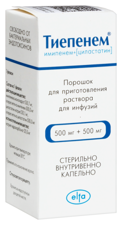 ТИЕПЕНЕМ пор д/р-ра д/инф 500мг+500мг №1