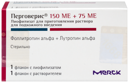 ПЕРГОВЕРИС лиоф/пк 150МЕ+75МЕ N1 + растворитель