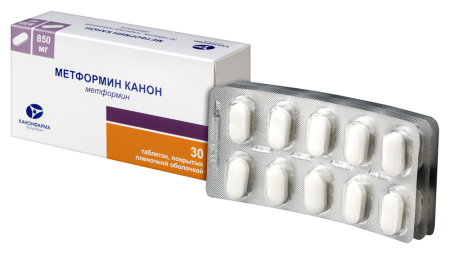 МЕТФОРМИН-КАНОН таб 850мг N30