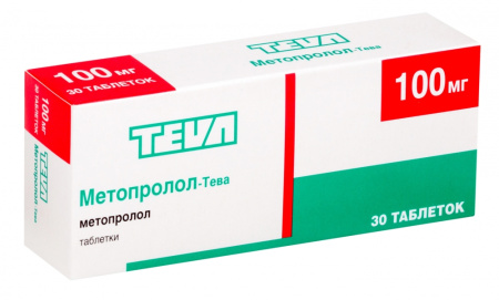МЕТОПРОЛОЛ-ТЕВА таб 100мг N30
