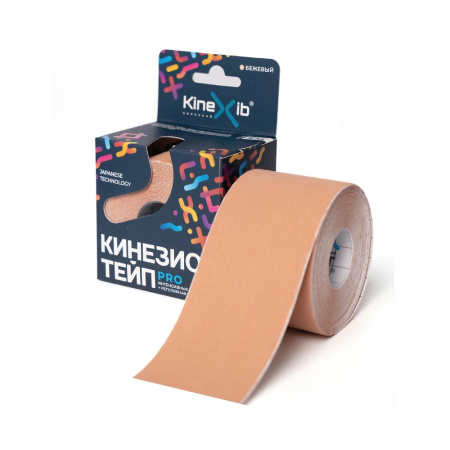 БИНТ эласт КИНЕЗИО-ТЕЙП KINEXIB PRO 5смх5м бежевый