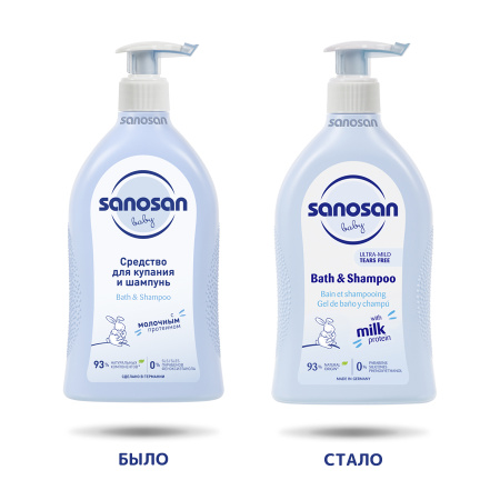 САНОСАН Средство д/купания и шампунь 500мл