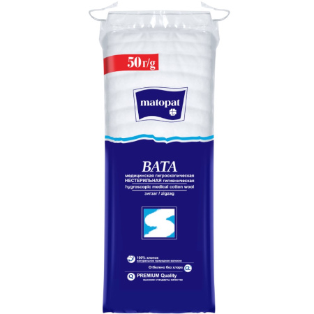 ВАТА ЗИГ-ЗАГ гигиен 50г  Матопат