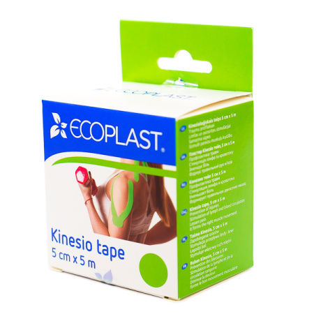 ECOPLAST КИНЕЗИО ТЕЙП 5СМХ5М ЗЕЛЕНЫЙ