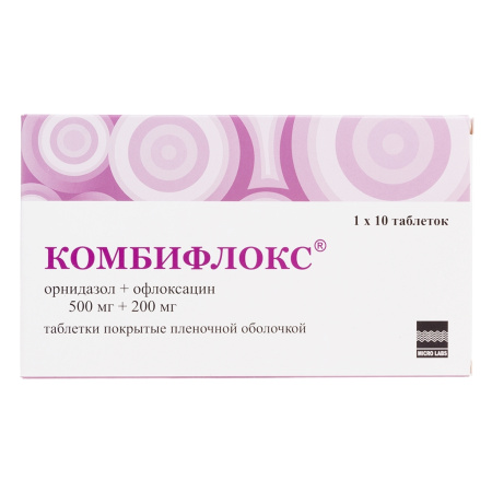 КОМБИФЛОКС 500мг+200мг таб №10