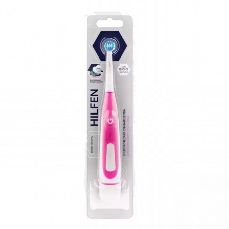 ХИЛФЕН Зубная щетка электрическая Мягкая круглая розовая (R2020)