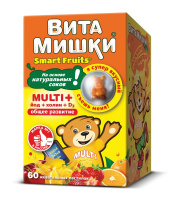 ВИТАМИШКИ МУЛЬТИ+ N60 ЖЕВАТЕЛЬНЫЕ ПАСТИЛКИ МАССОЙ 2400МГ