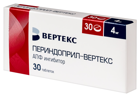 ПЕРИНДОПРИЛ-ВЕРТЕКС 4 МГ N30 ТАБЛ/БЛИСТЕР