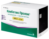 КОМБОГЛИЗ ПРОЛОНГ 1000 МГ + 2,5 МГ N56 ТАБЛ МОДИФ ВЫСВОБ П/ПЛЕН/ОБОЛОЧ