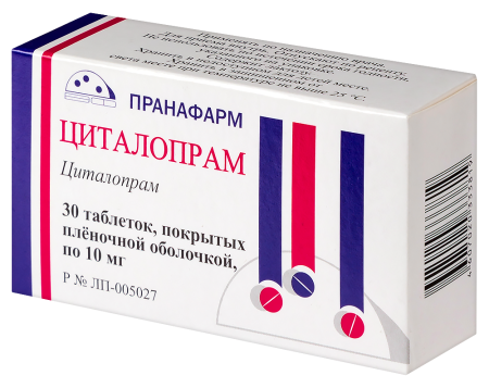 ЦИТАЛОПРАМ таб 10мг №30  Пранафарм