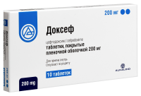 Доксеф таб.п/о плен. 200мг N10