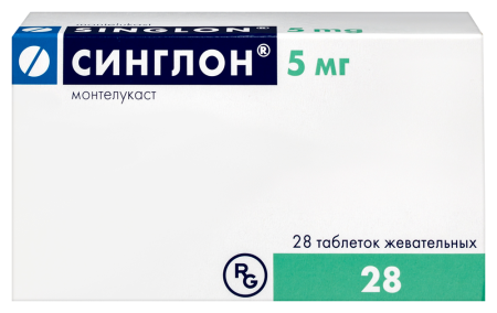 СИНГЛОН таб жев 5мг N28