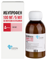 ИБУПРОФЕН сусп Клубника 100мг/5мл 100мл  Озон