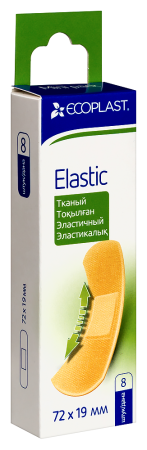 ПЛАСТЫРЬ ECOPLAST Набор Тканный Elastic 72х19мм №8