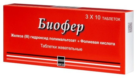 БИОФЕР таб жев №30