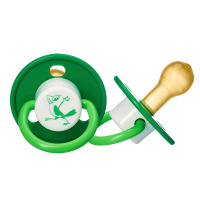 МАМА ТАМА Пустышка классическая латексная 0-6мес Галчонок (зеленый) №1