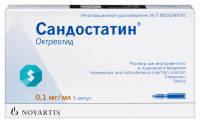 САНДОСТАТИН амп 0,1мг/мл 1мл N5