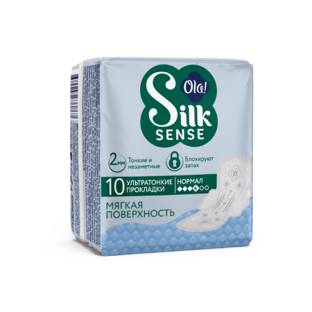 OLA SILK SENSE ПРОКЛАДКИ УЛЬТРАТОНКИЕ ДЛЯ НОРМАЛЬНЫХ ВЫДЕЛЕНИЙ МЯГКИЙ ШЕЛК N10