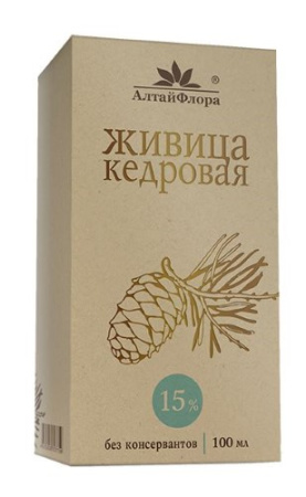 ЖИВИЦА КЕДРОВАЯ 15% (с прополисом) 100мл  Алтайская чайная компания (Алтайфлора)