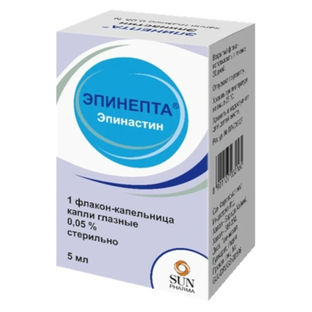 ЭПИНЕПТА капли гл 0.05% фл-кап 5мл
