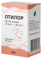 ОТИЛОР капли ушн. 10мг/г+40мг/г 16г N1